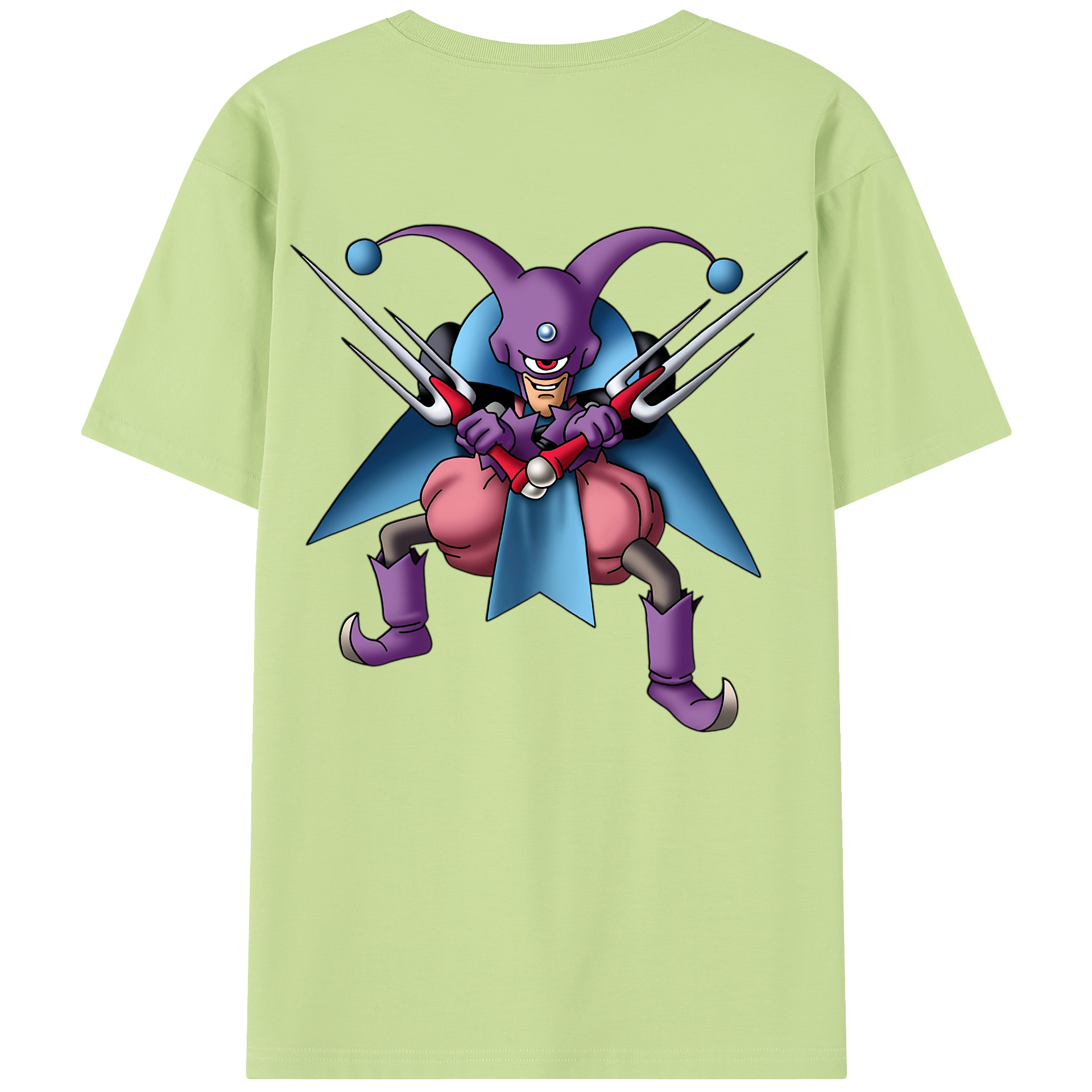 （画像用） ドラゴンクエスト Doragon Kuesuto Dragon Quest 綿100％半袖Tシャツ（背面プリント）